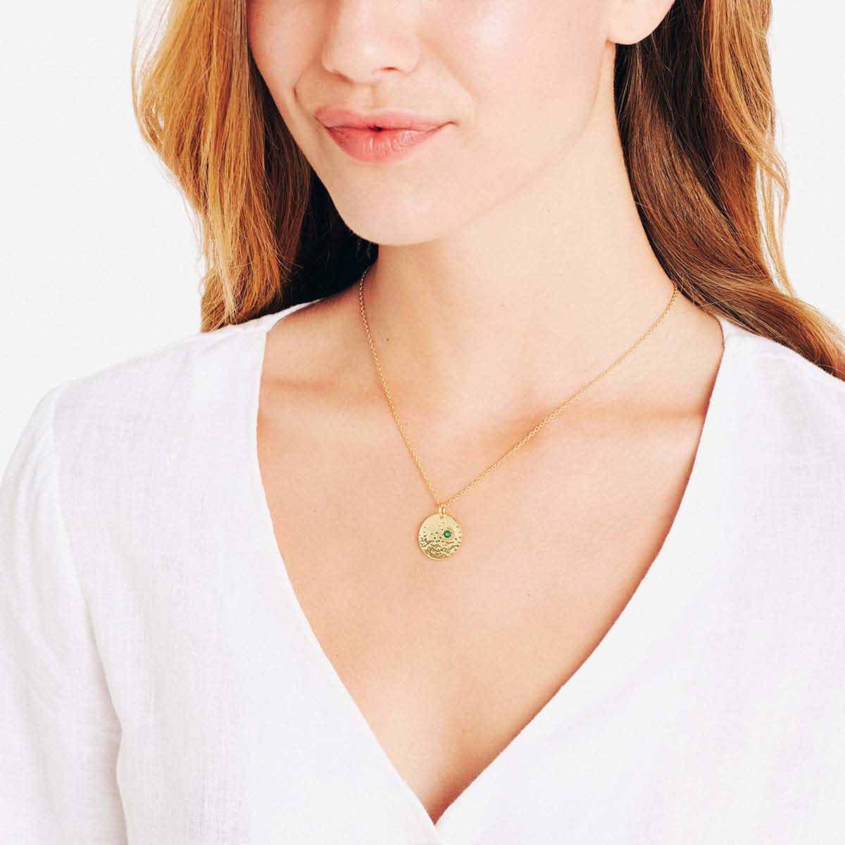 Birthstone May - Halsketten - Silber