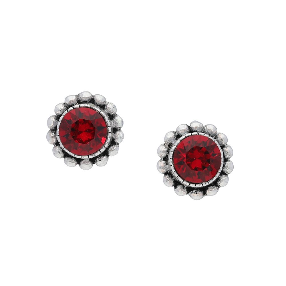 Faceted crystal - Ohrstecker - Rot