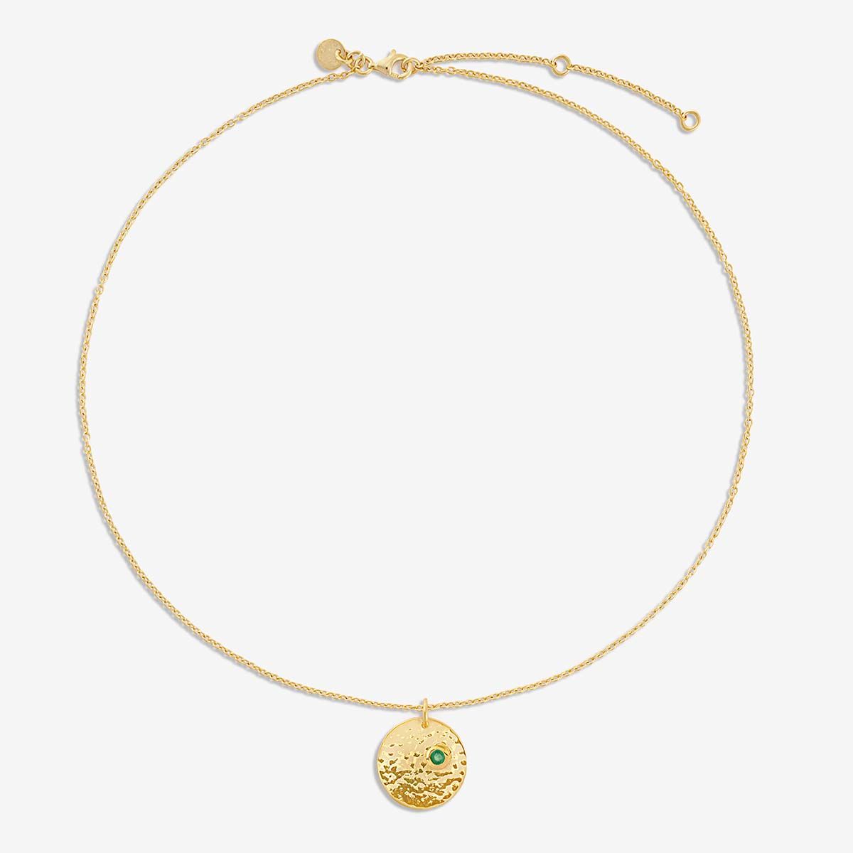 Birthstone May - Halsketten - 18k vergoldet