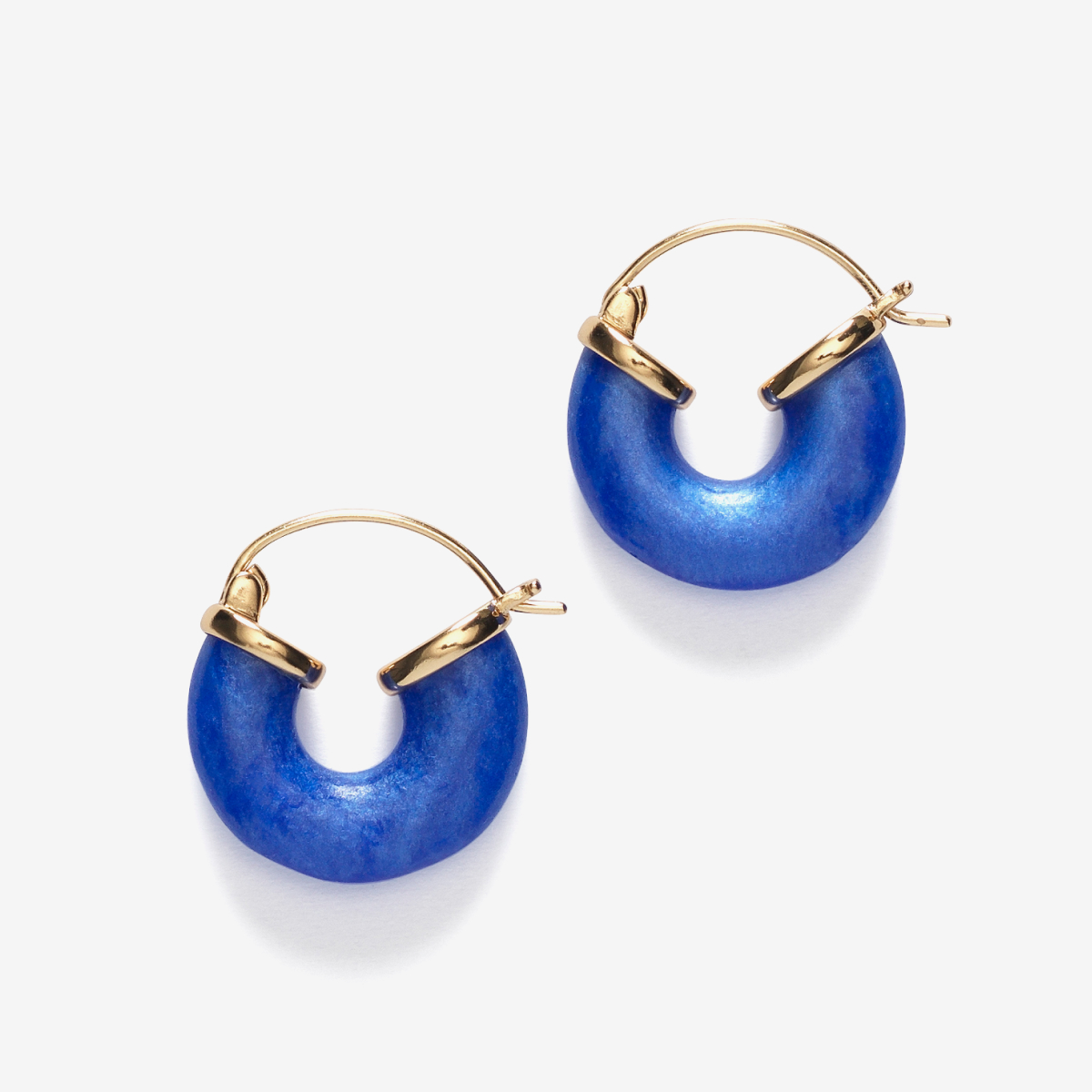Petit Swell Blue – Ohrringe – 18k vergoldet