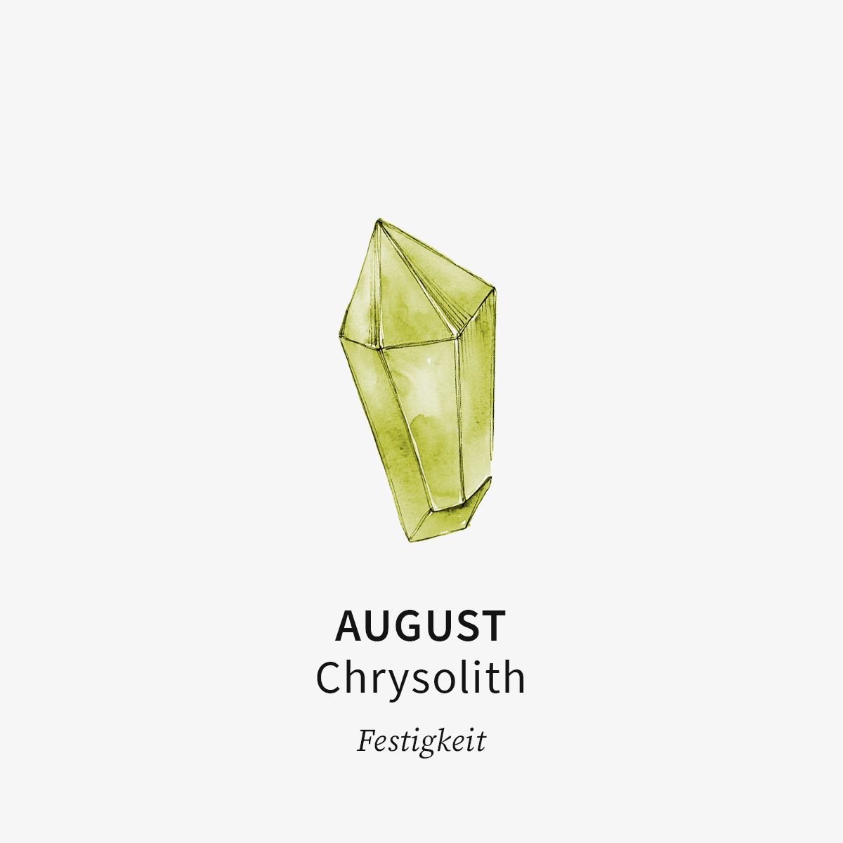 Birthstone August - Halsketten - Gold