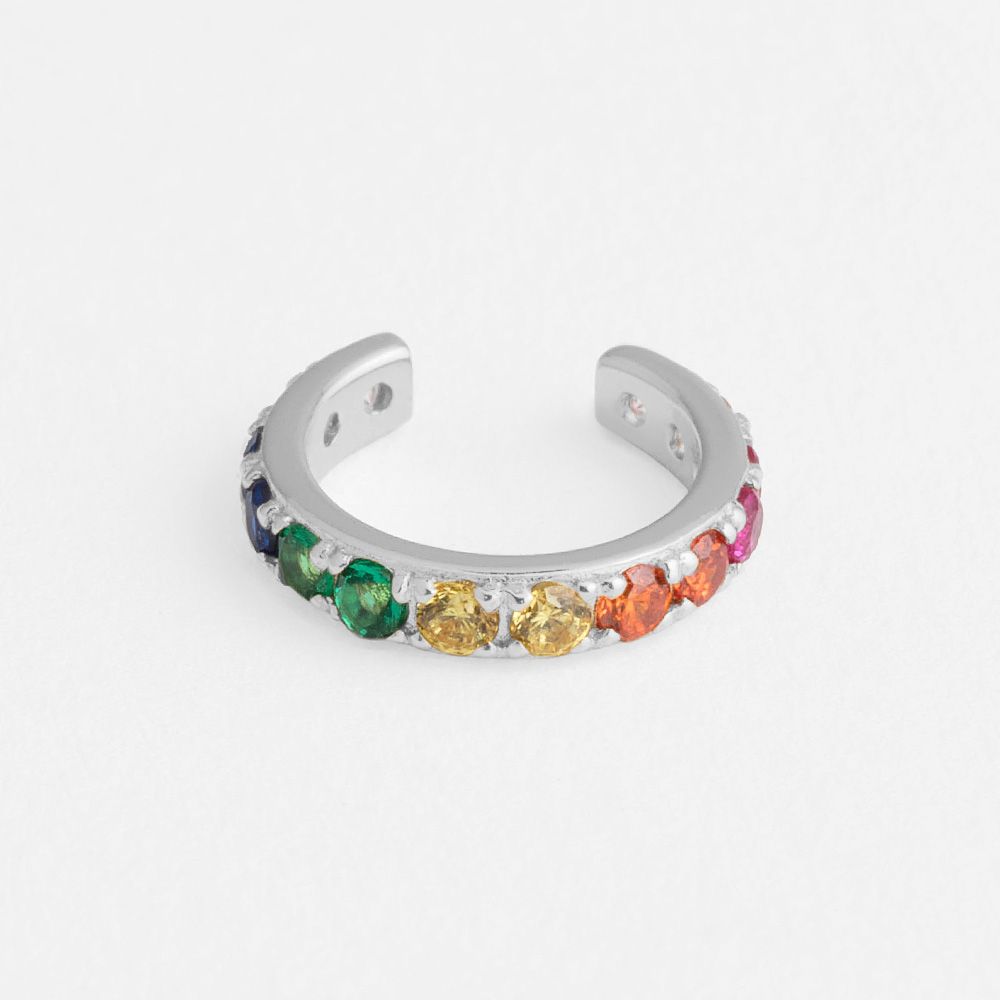 Rainbow Cuff Silver - Earcuffs - Silber