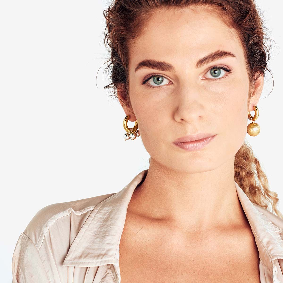 Mismatched silver and gold earrings - Creolen - Gold