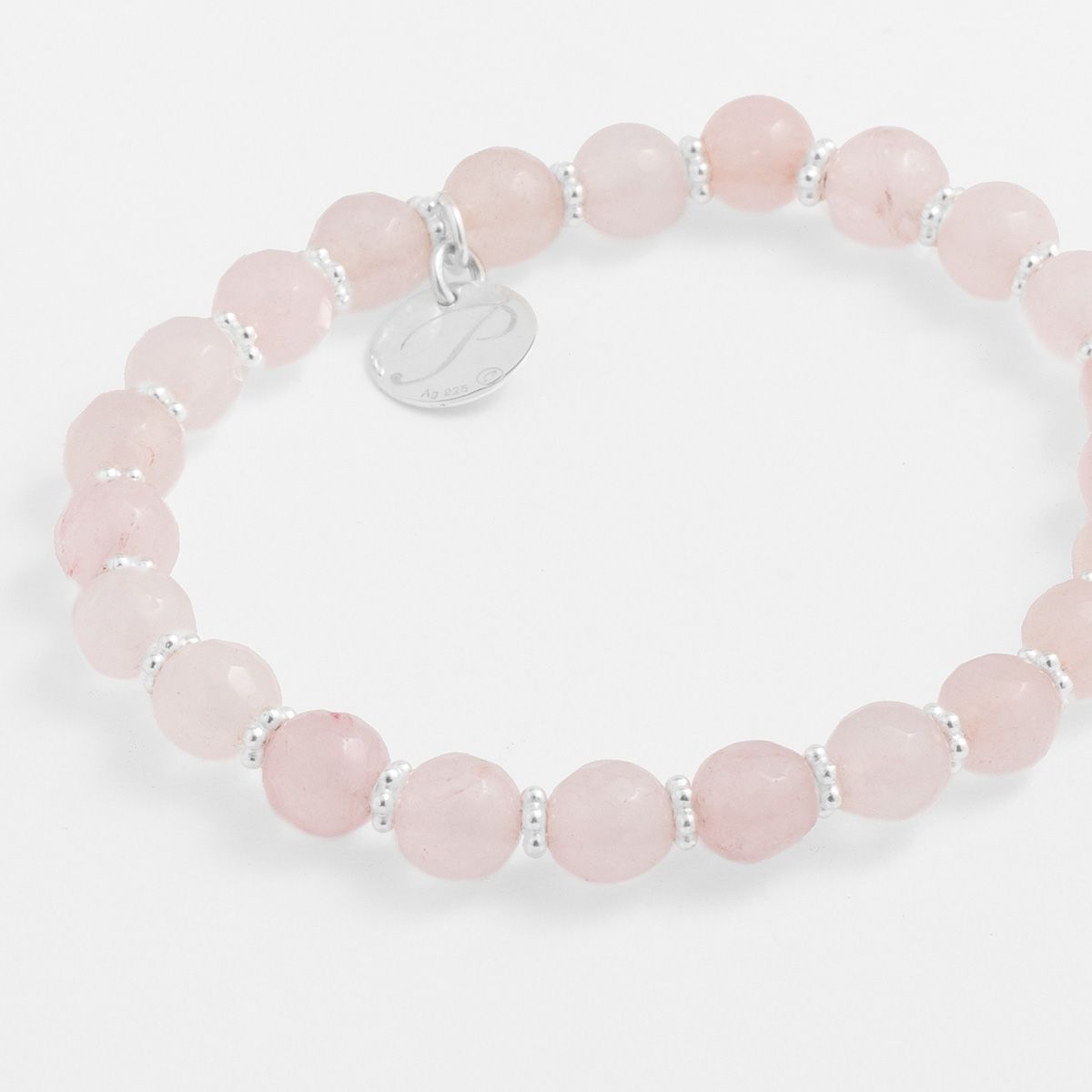 Beaded rose quartz - Armband - Rosa