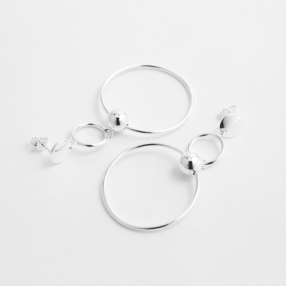 Link chain - Ohrhänger - Silber