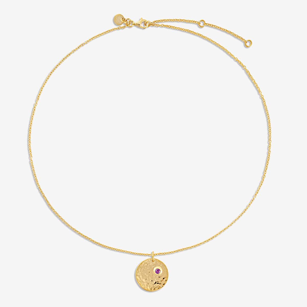 Birthstone February - Halsketten - 18k vergoldet