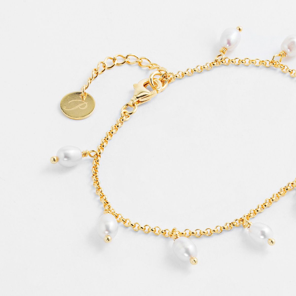 Elena - Perlenarmband - Gold