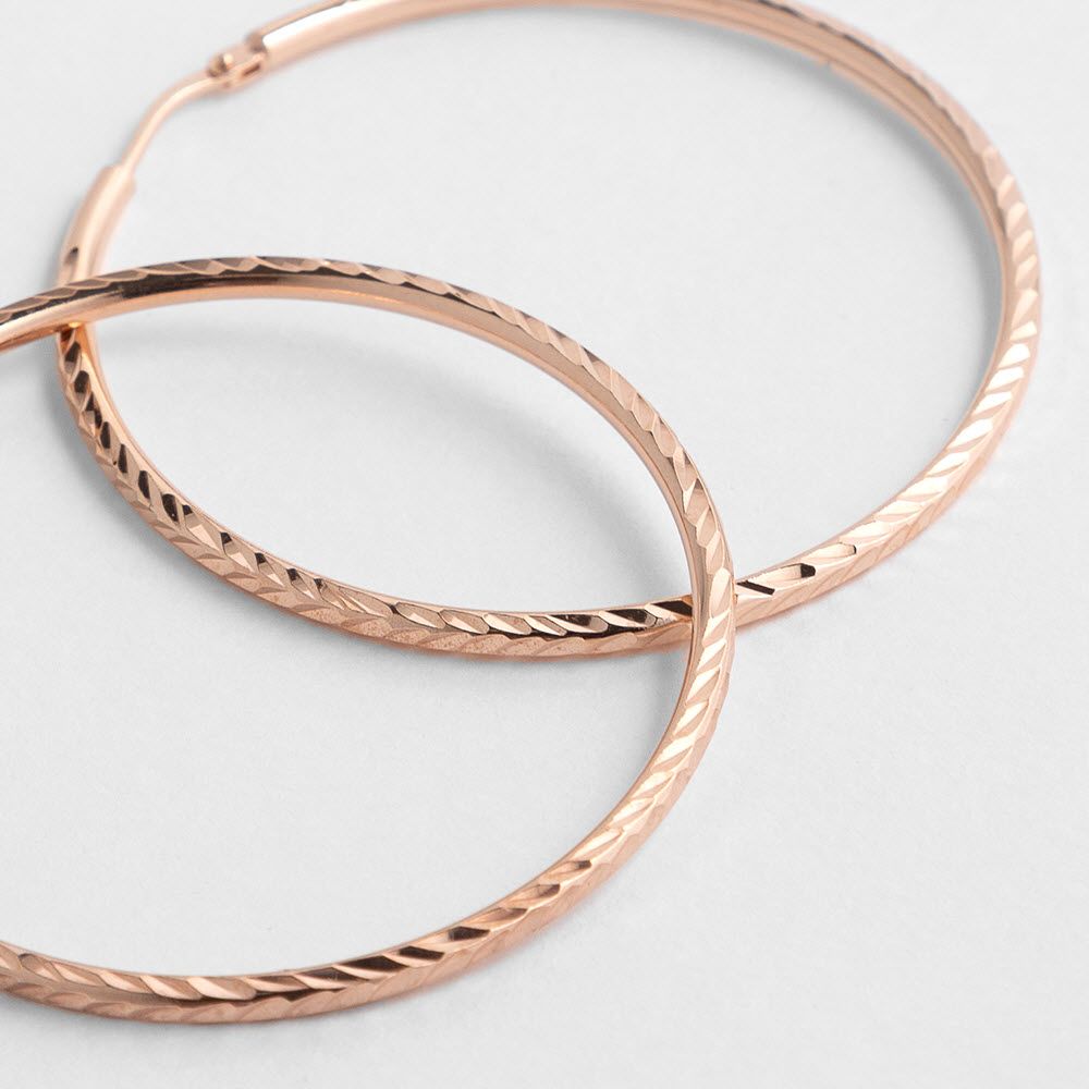 Structured polished - Creolen - Roségold