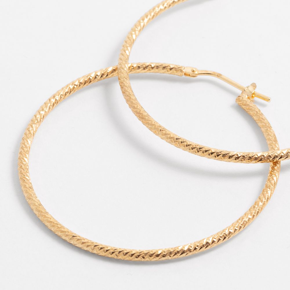 Hammered twisted - Creolen - Gold