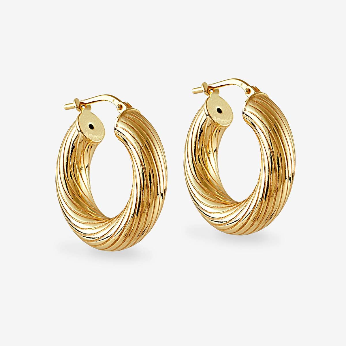 Twisted Small - Creolen - 18k vergoldet