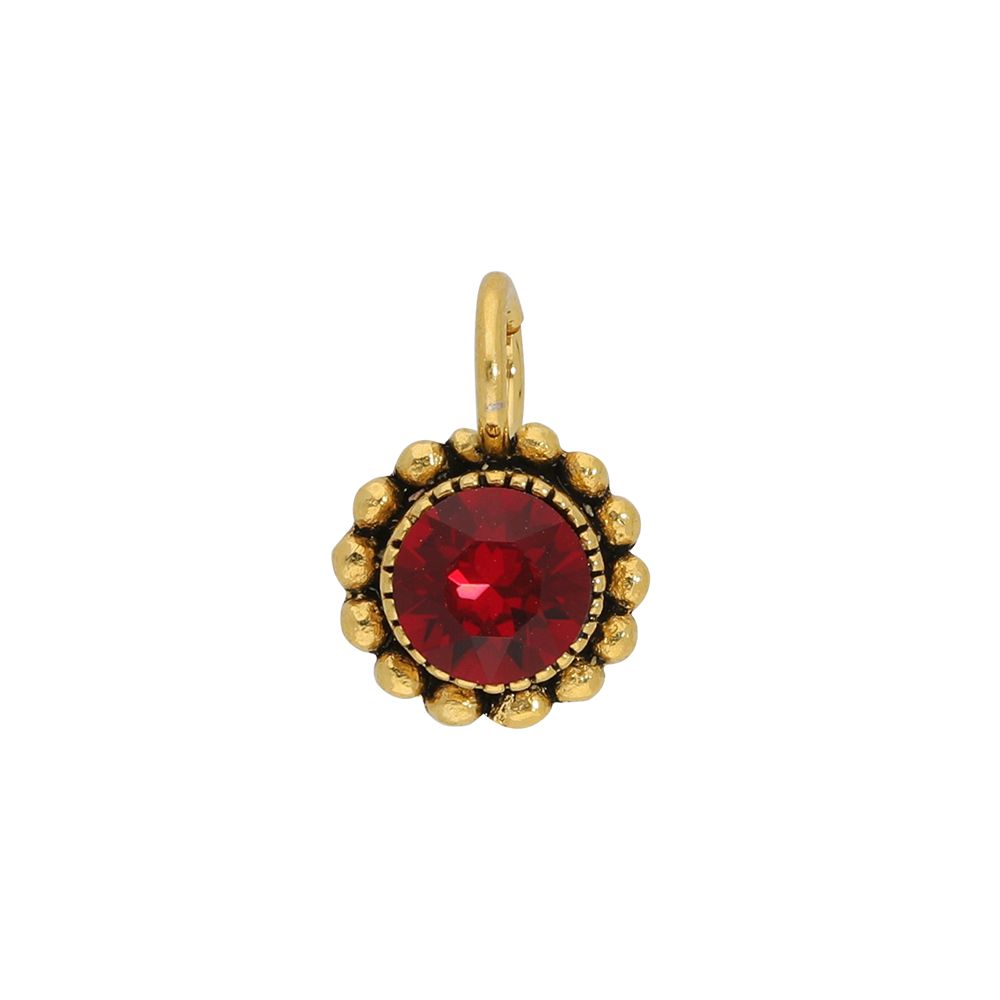 Faceted crystal - Kettenanhänger - Rot