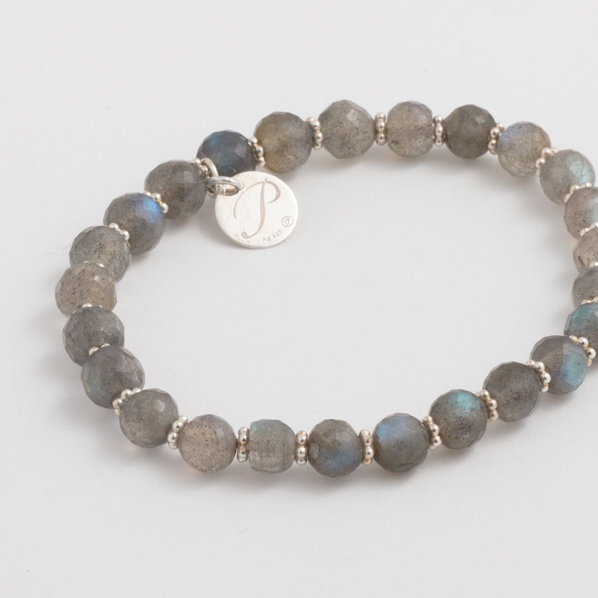 Beaded labradorite - Armband - Grau