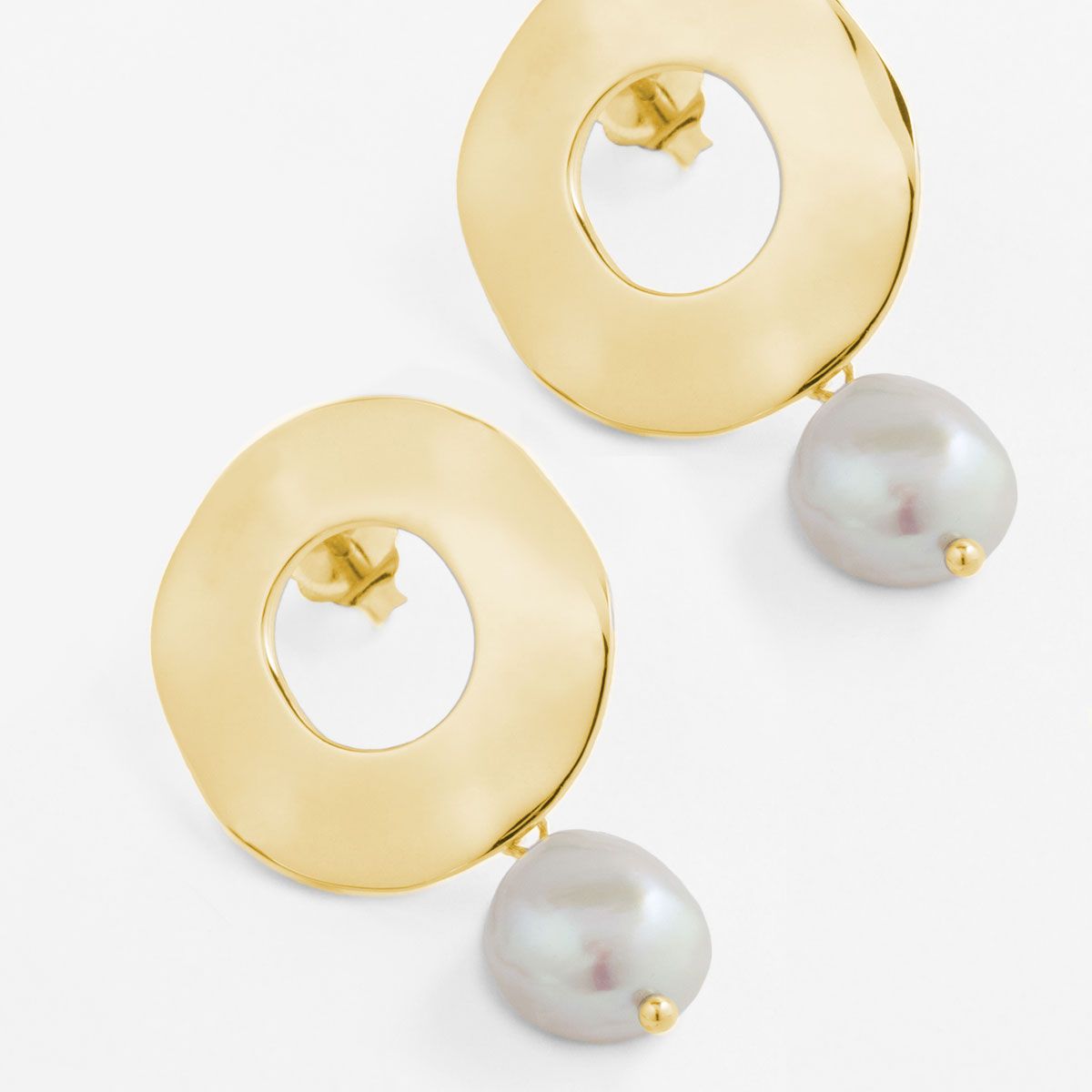 Cora - Perlenohrringe - Gold