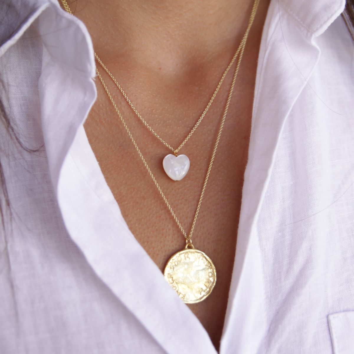 Heart Necklace - Halsketten - Gold