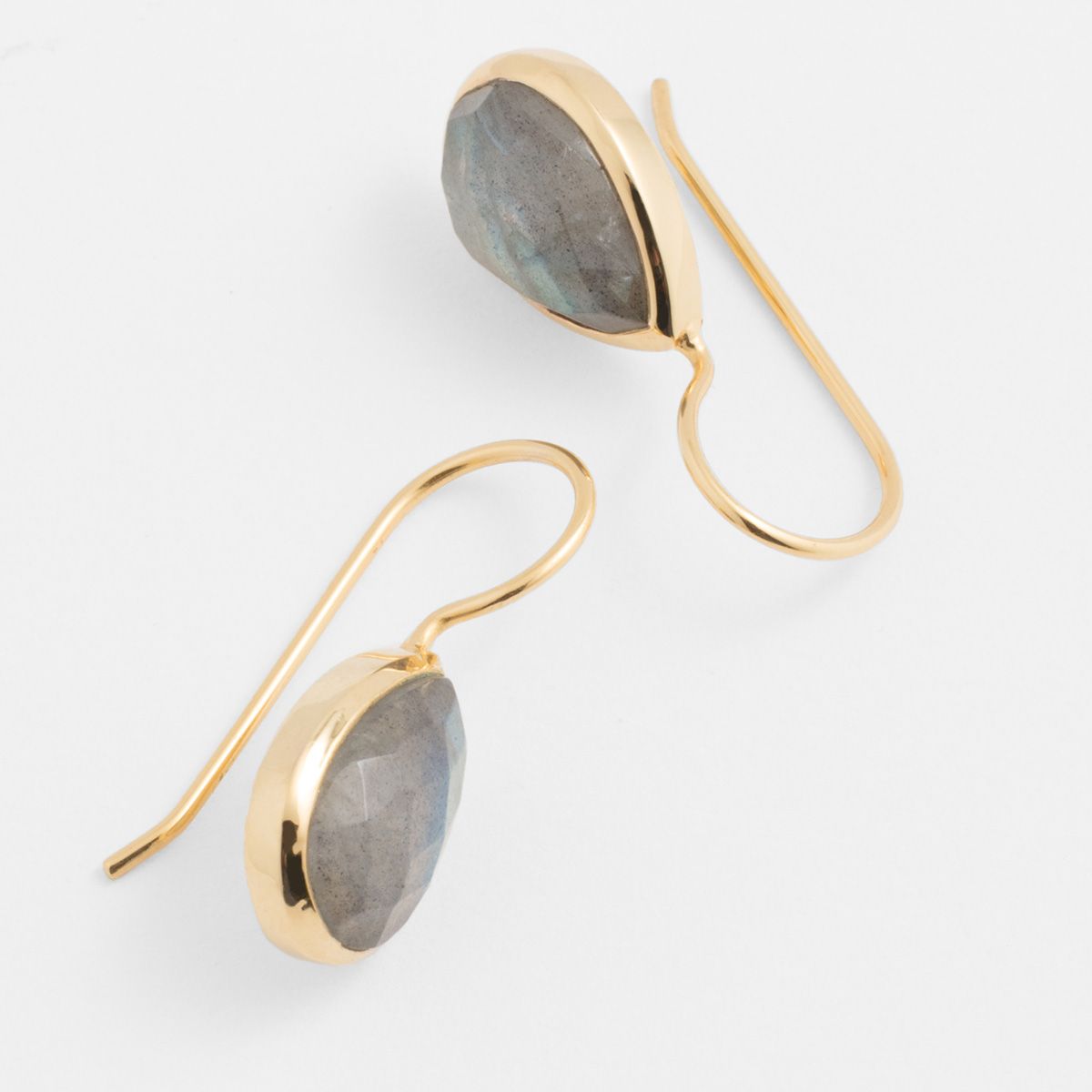 Faceted labradorite - Ohrhänger - Grau