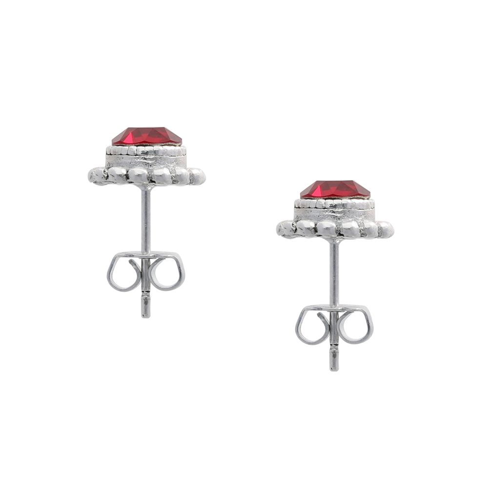 Faceted crystal - Ohrstecker - Rot