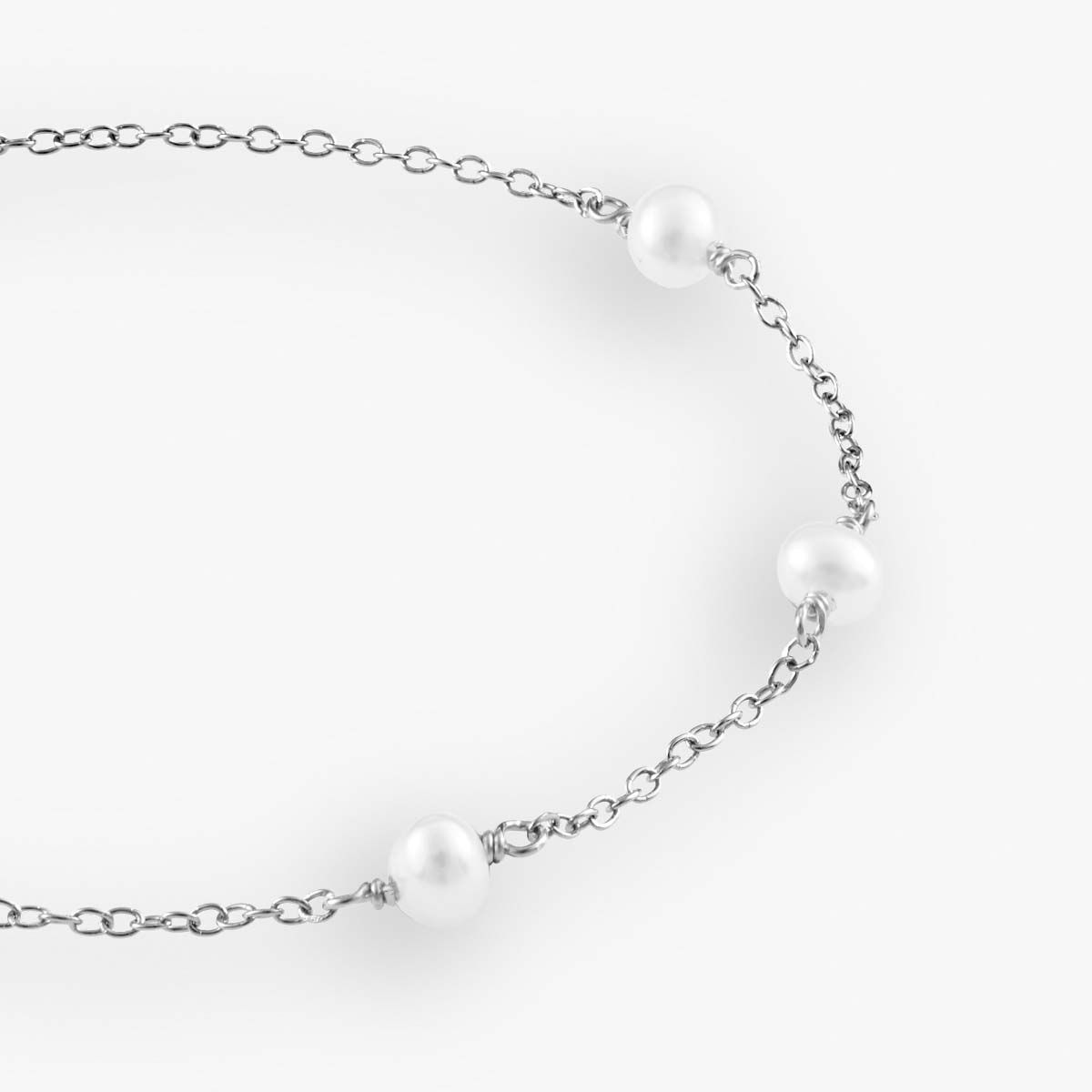 Romi - Perlenarmband - Silber