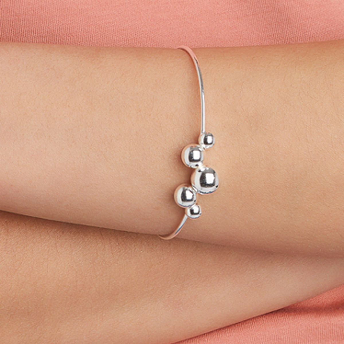 Beaded - Armreifen - Silber