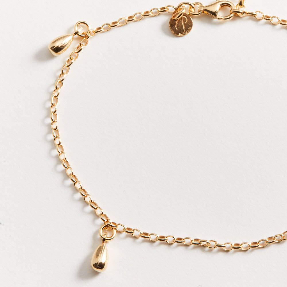 Drop-shaped pendents - Fußketten - Gold