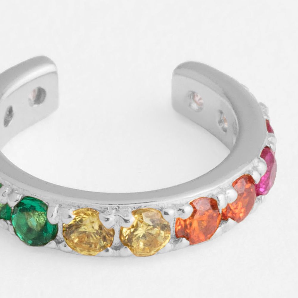Rainbow Cuff Silver - Earcuffs - Silber