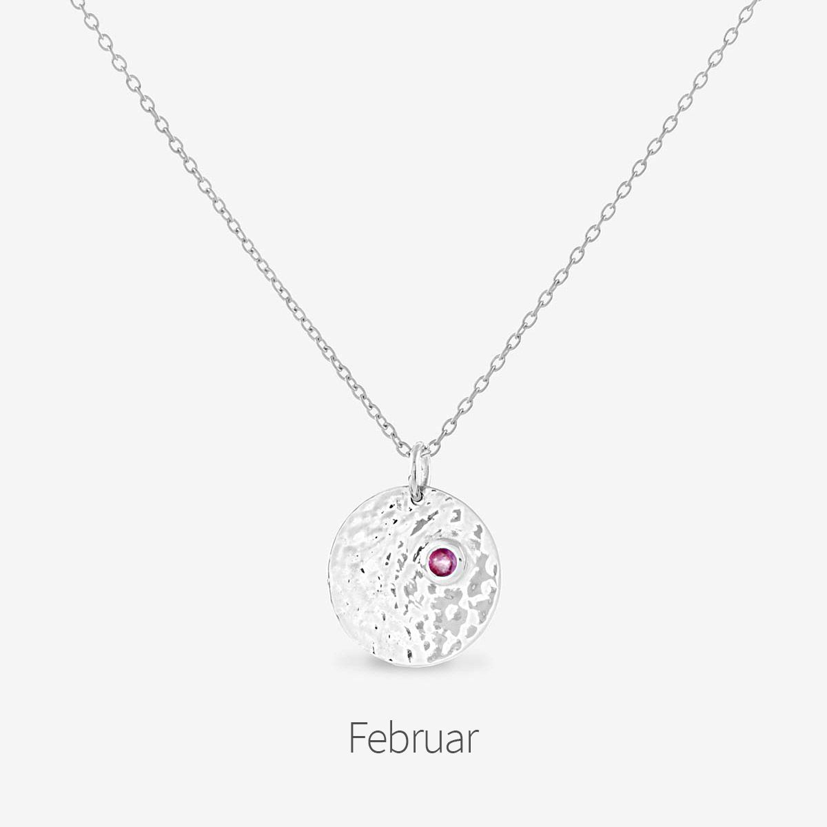 Birthstone February - Halsketten - Silber