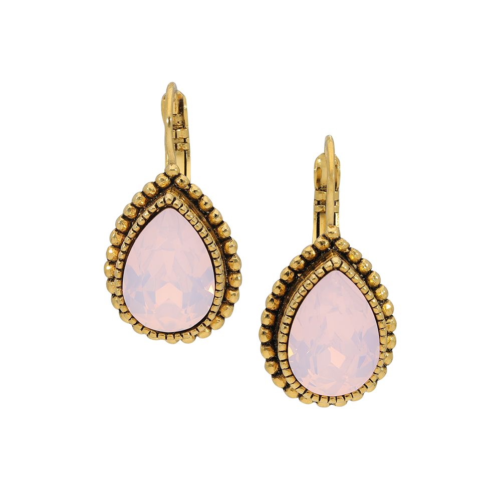 Faceted crystal - Ohrhänger - Rosa