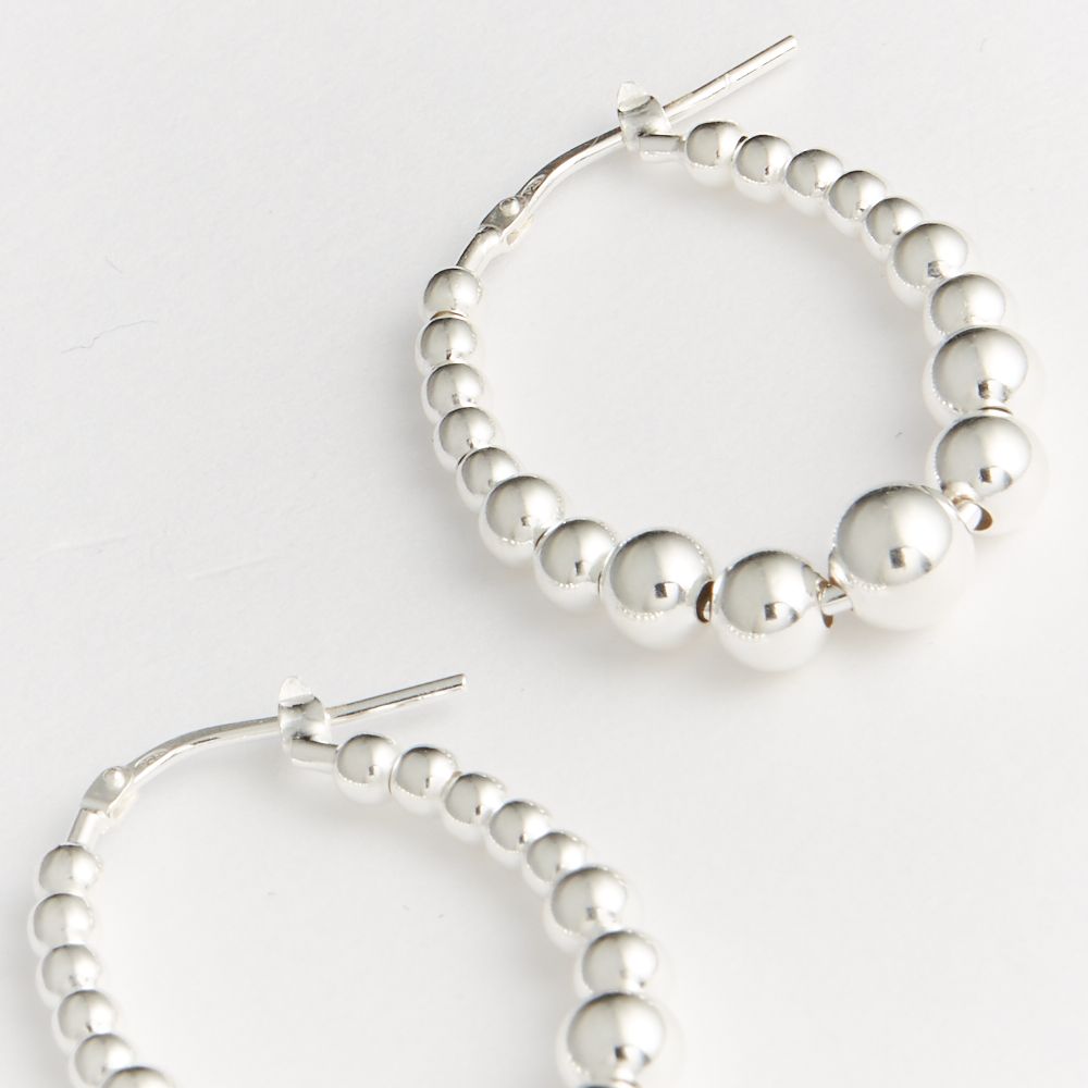 Beaded shiny - Creolen - Silber