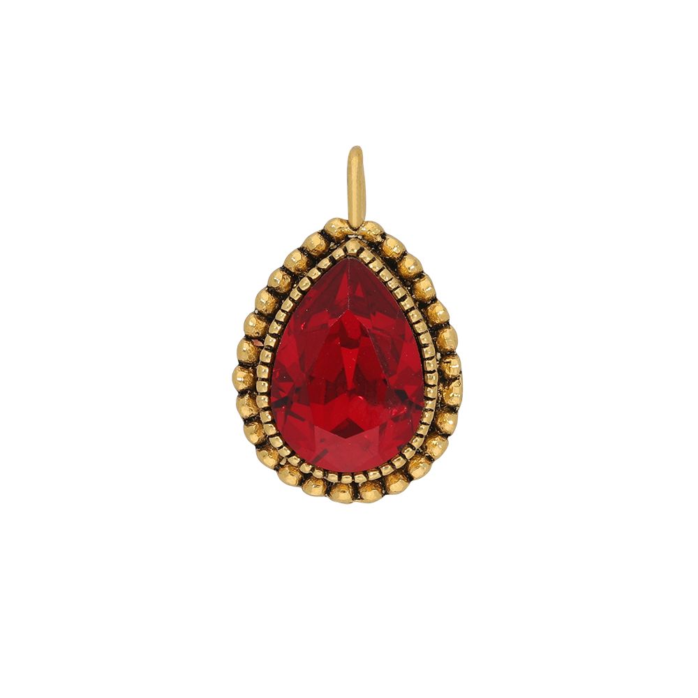 Faceted crystal - Kettenanhänger - Rot