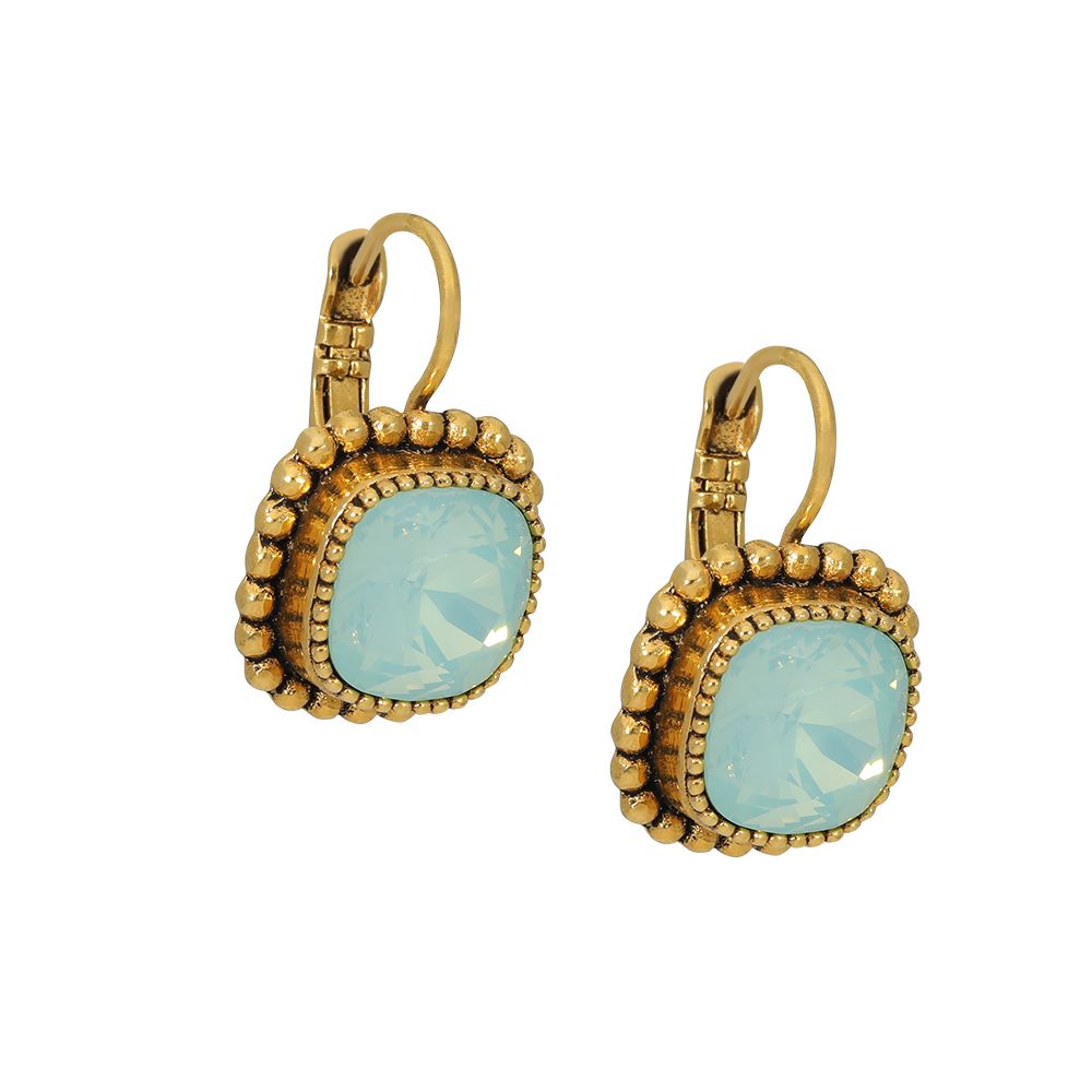 Faceted crystal - Ohrhänger - Aqua