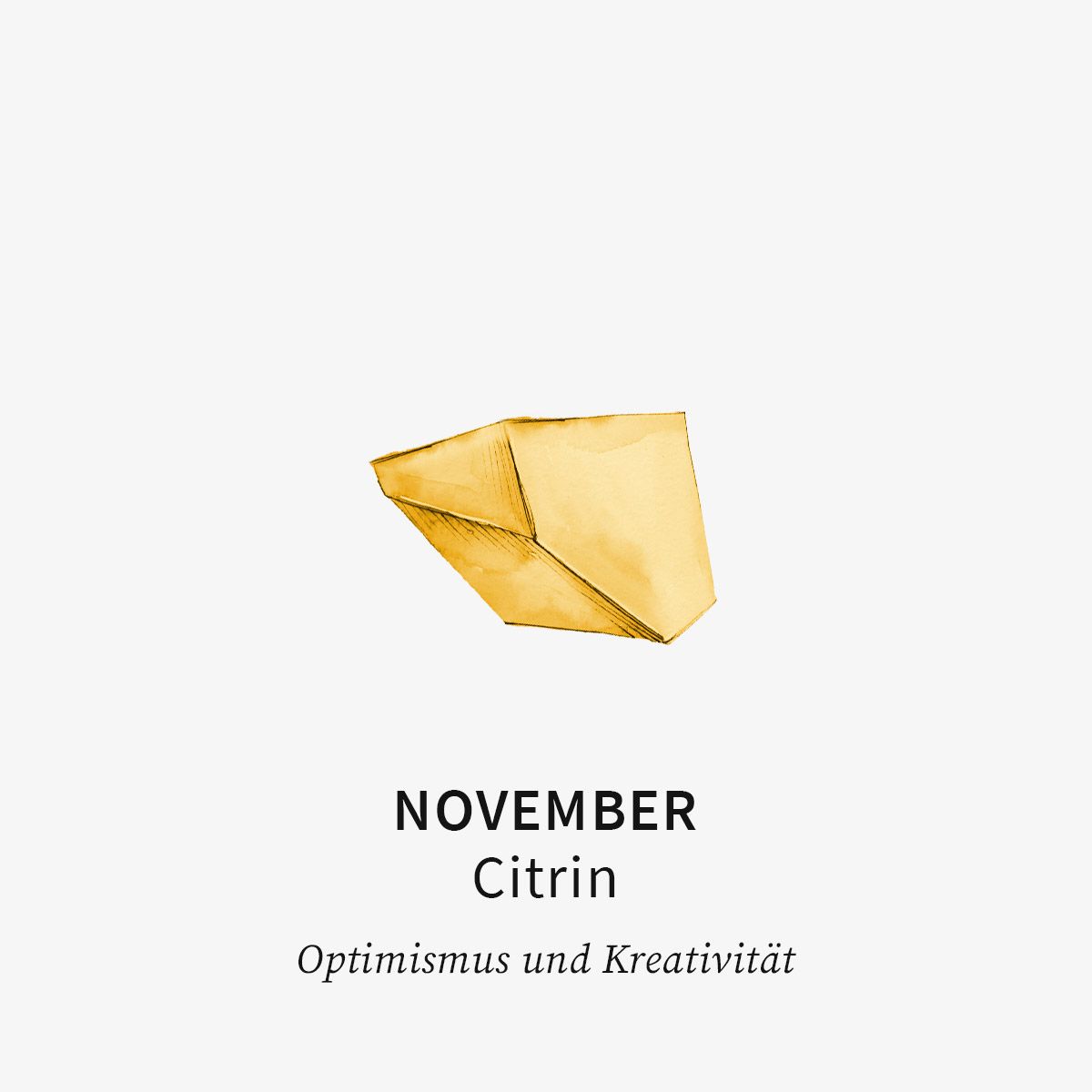 Birthstone November - Halsketten - Gold