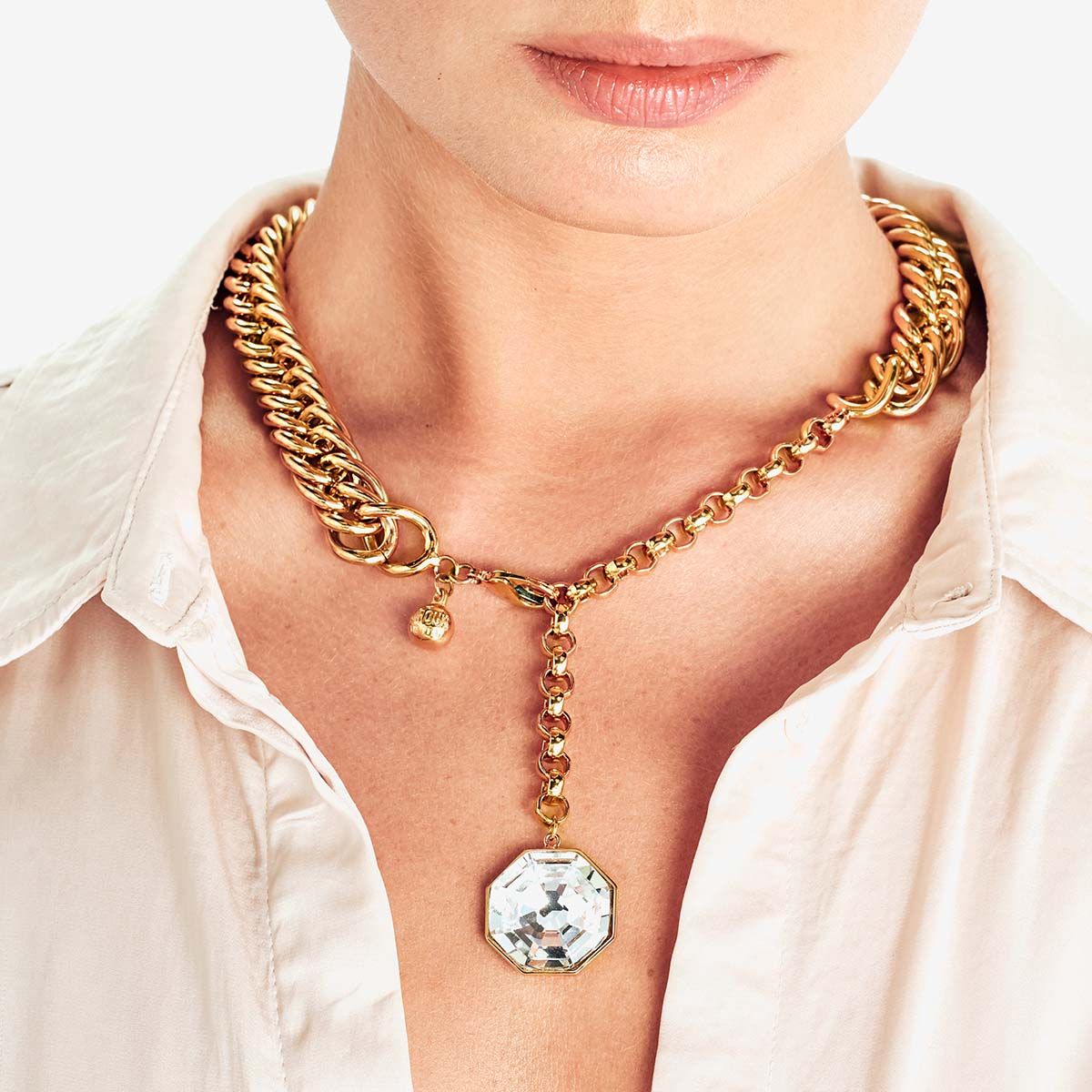 Sharon Chain Necklace - Statement - Gold