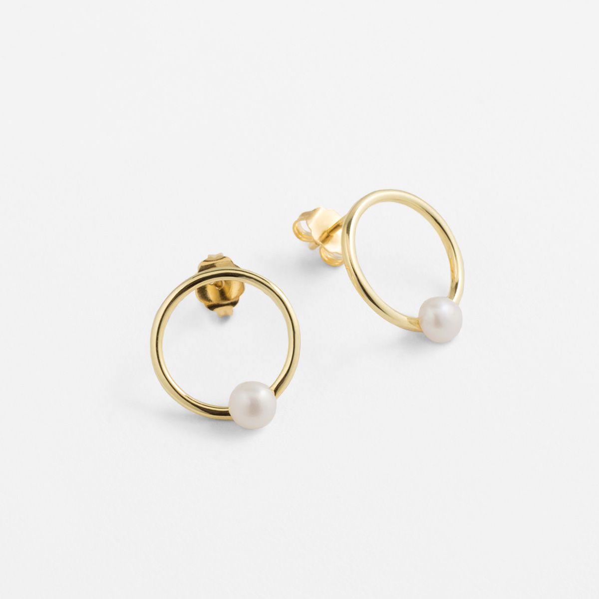 Belinda - Perlenohrringe - Gold