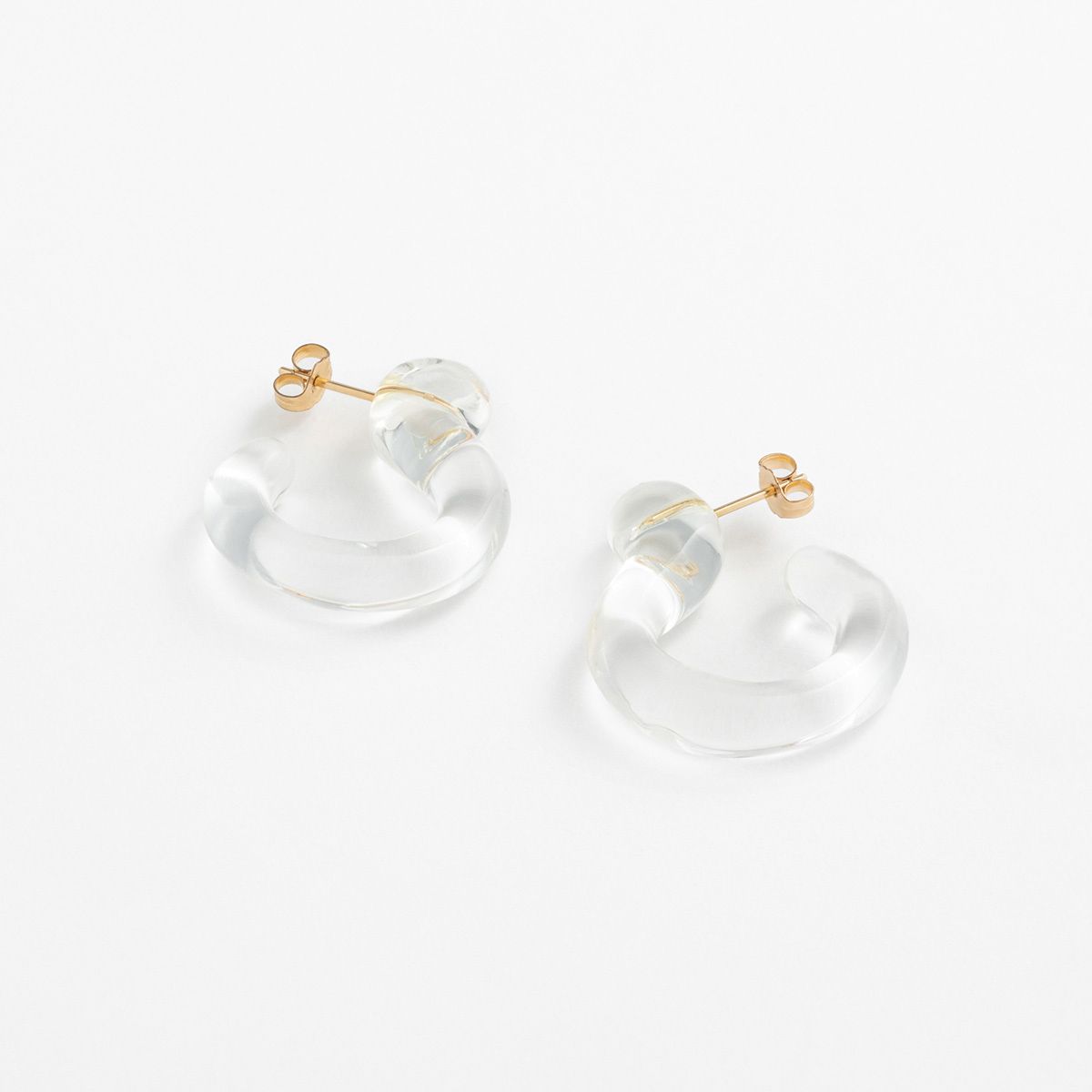 Small Glassy Hoops - Creolen - Gold
