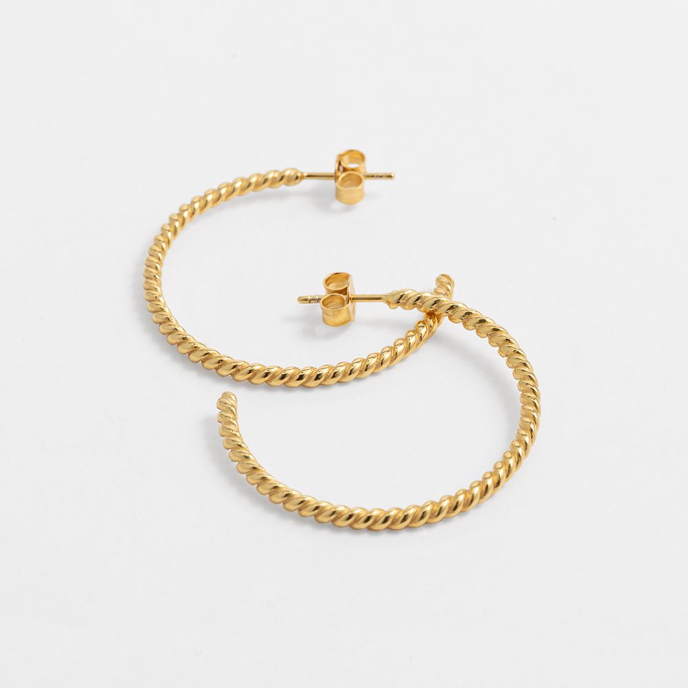 Twisted polished - Creolen - Gold