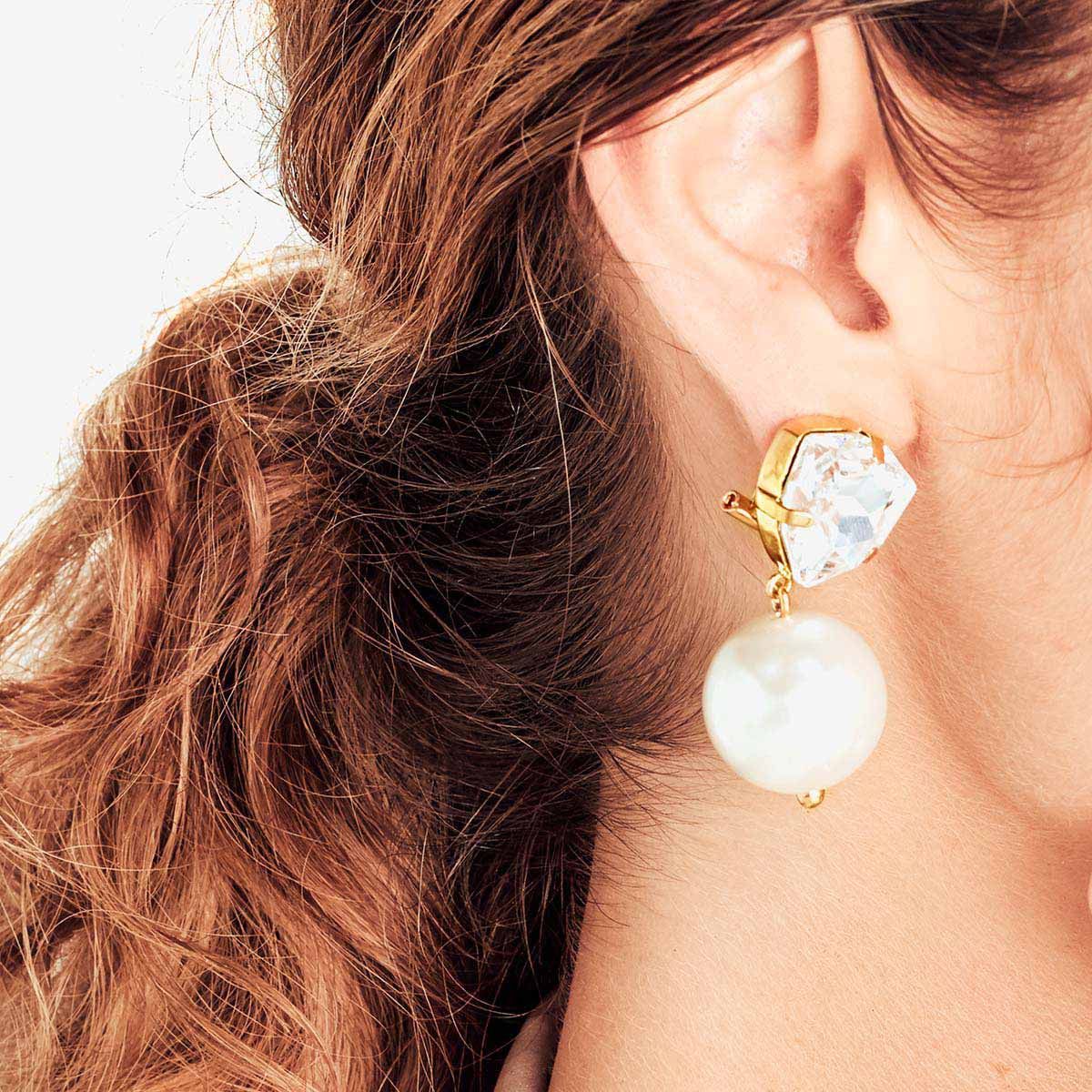 Cascade Pearls Pink - Ohrstecker - Gold