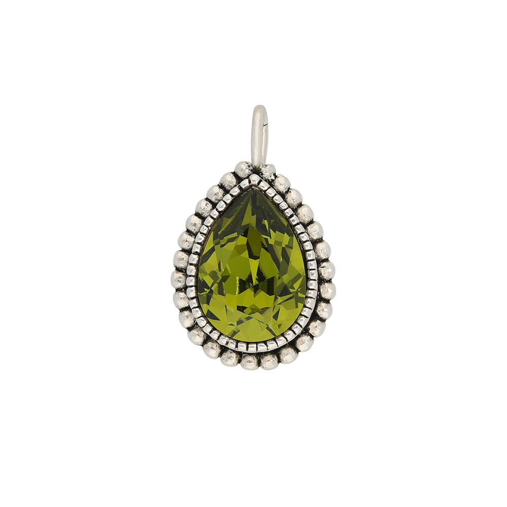 Faceted crystal - Kettenanhänger - Olive