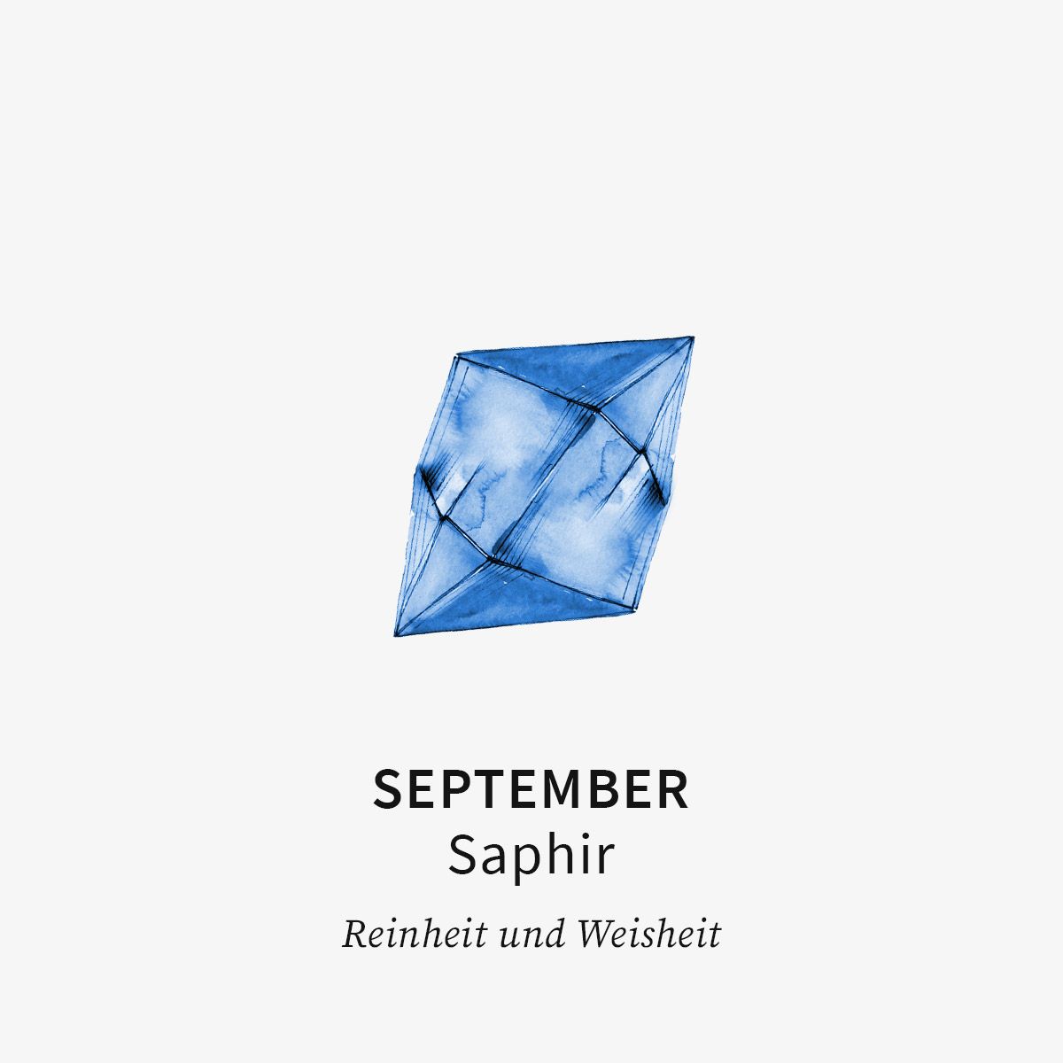 Birthstone September - Halsketten - Silber
