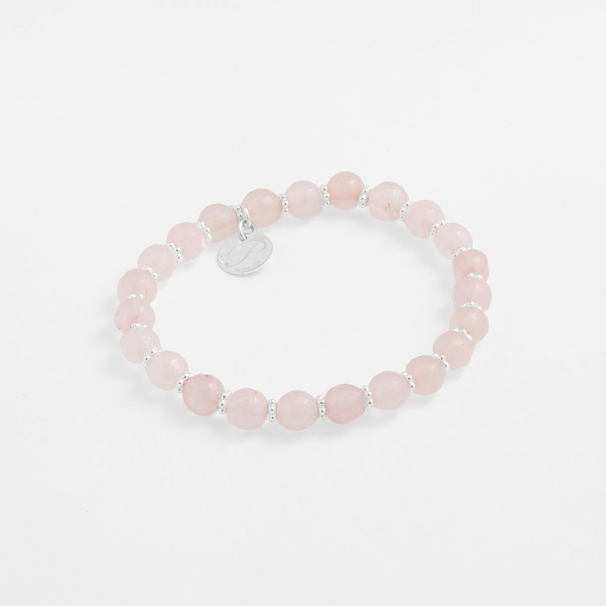 Beaded rose quartz - Armband - Rosa