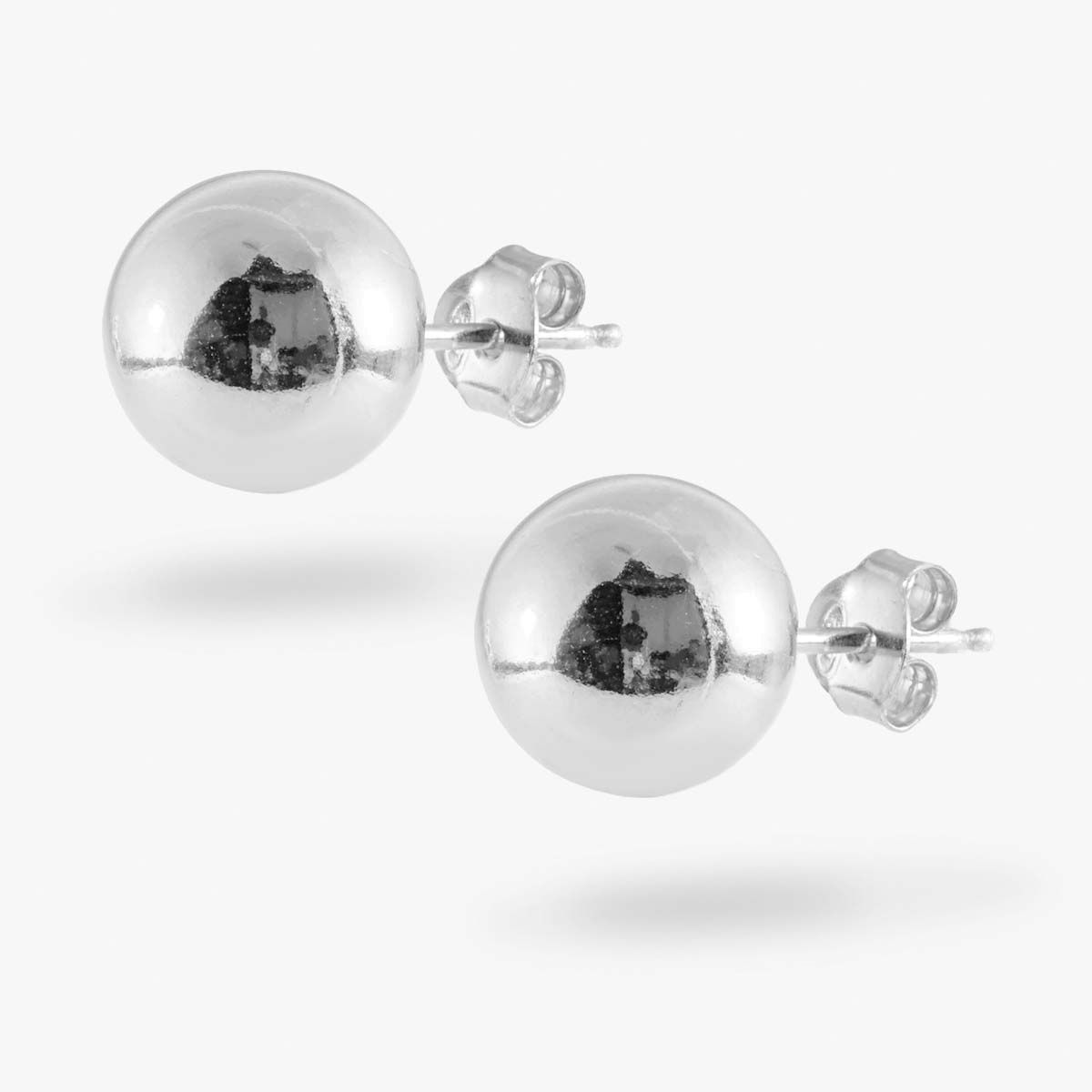 Medium Ball - Ohrstecker - Silber