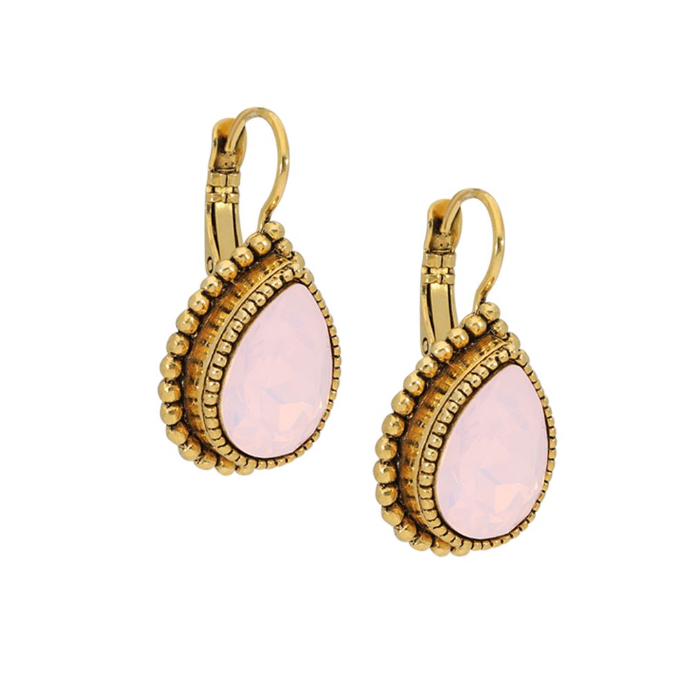 Faceted crystal - Ohrhänger - Rosa