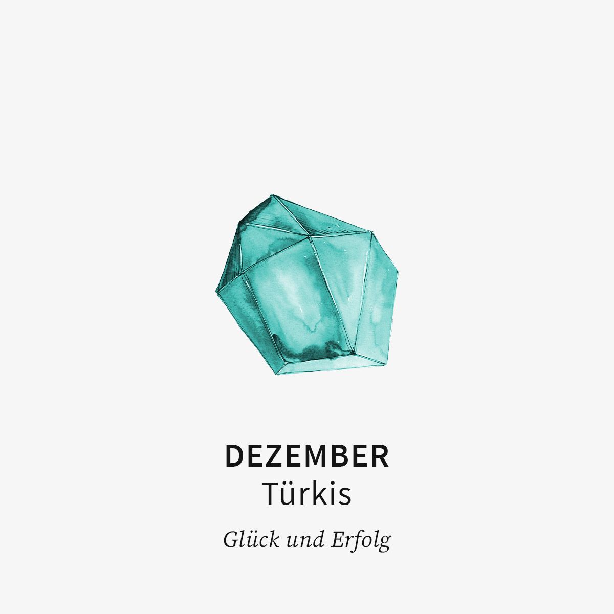 Birthstone December - Halsketten - Silber