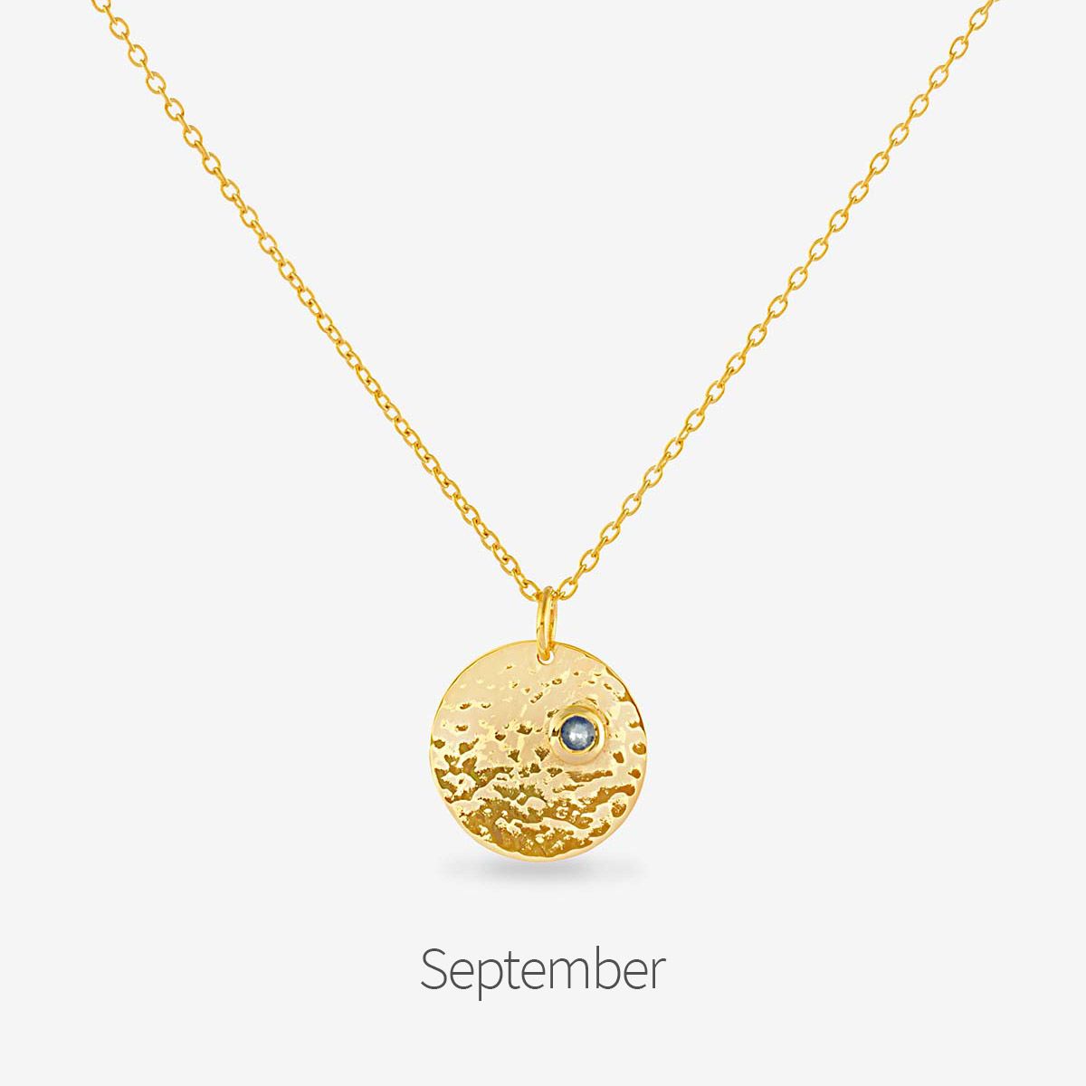 Birthstone September - Halsketten - Gold