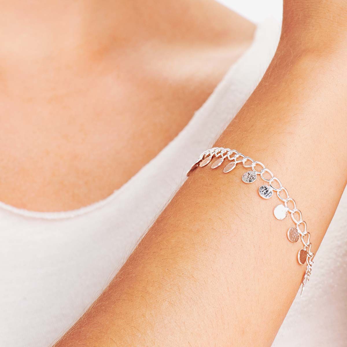 Coin bracelet - Armband - Silber