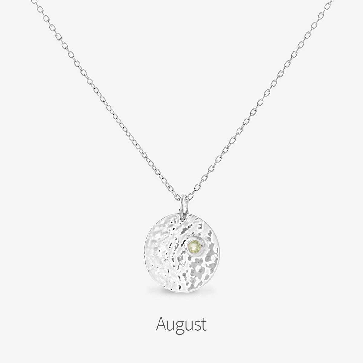 Birthstone August - Halsketten - Silber