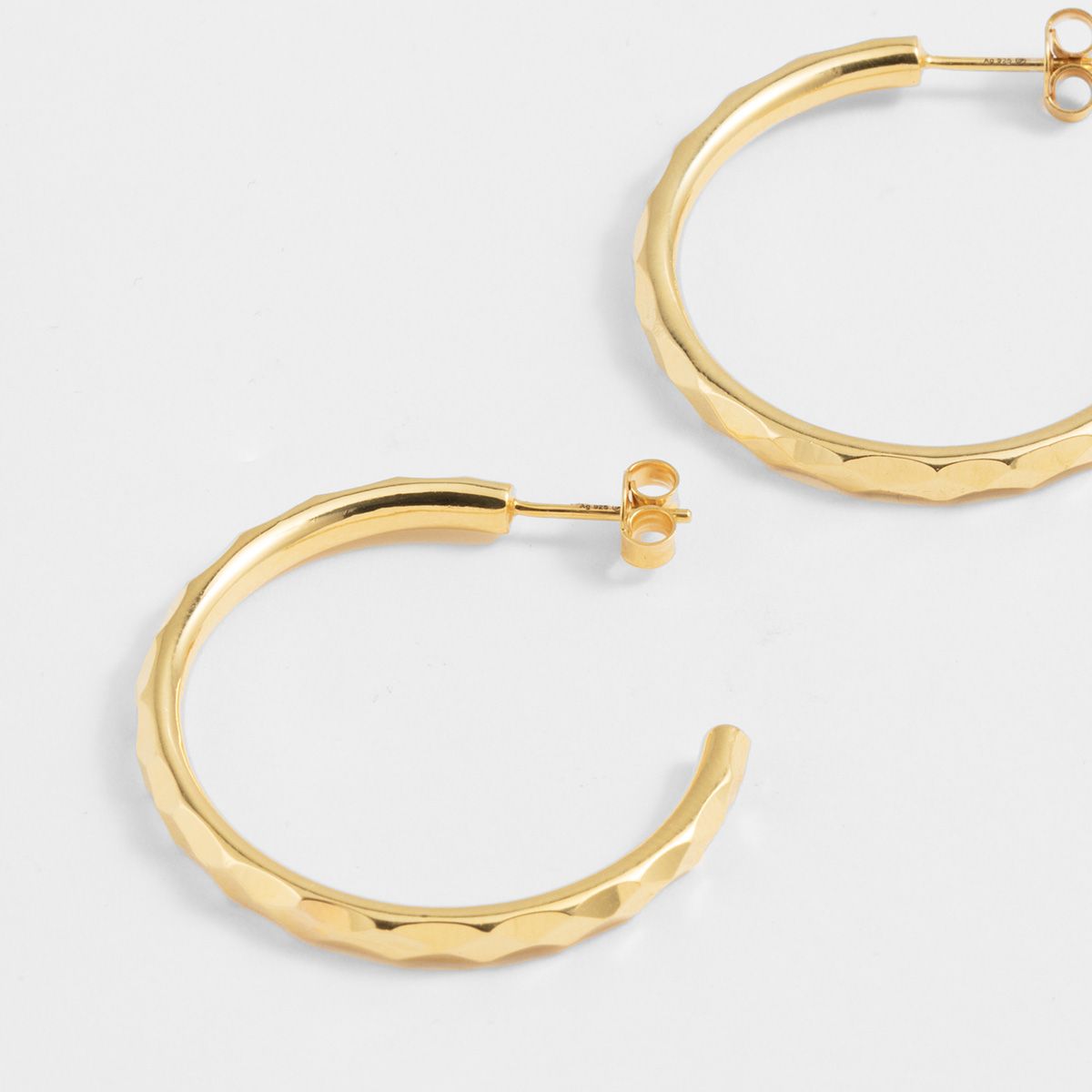 Hammered shiny - Creolen - Gold