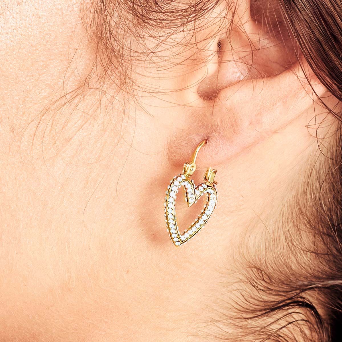 The Pave Mini Heartbreaker Hoops - Ohrhänger - Gold