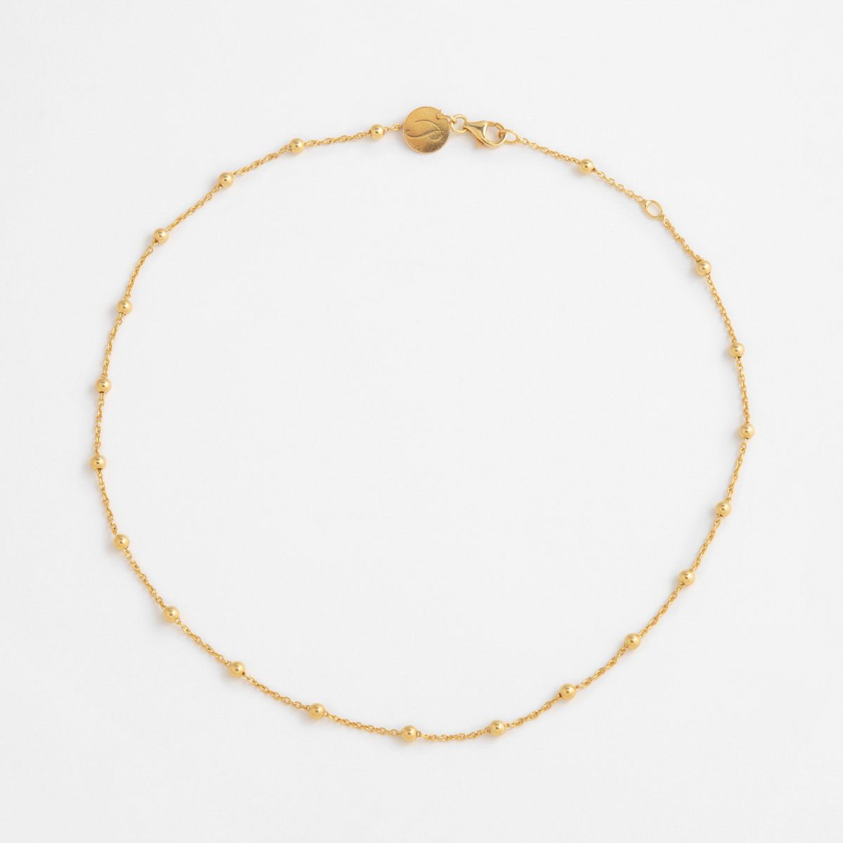 Anchor ball chain - Halsketten - 18k vergoldet