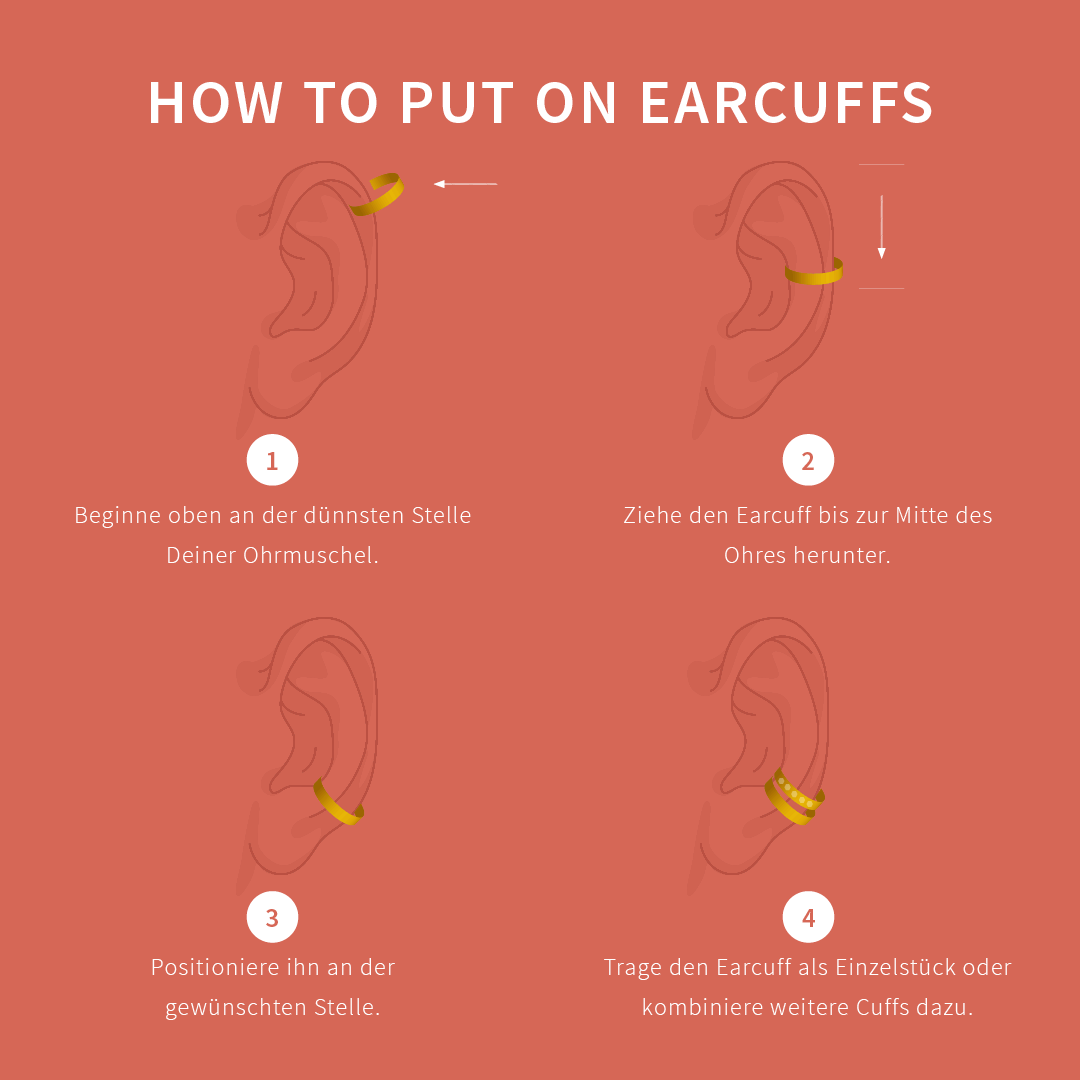 Norah - Earcuffs - Silber