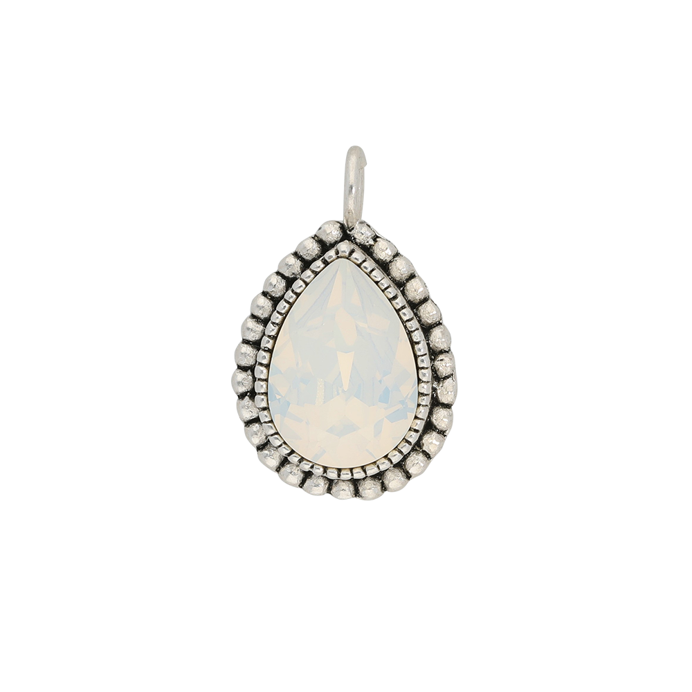 Faceted crystal - Kettenanhänger - Weiss