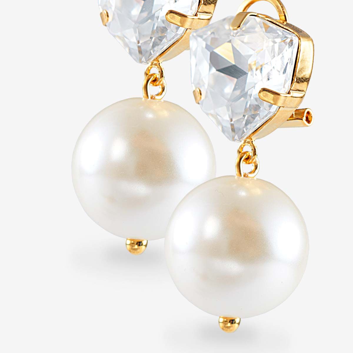 Cascade Pearls Pink - Ohrstecker - Gold